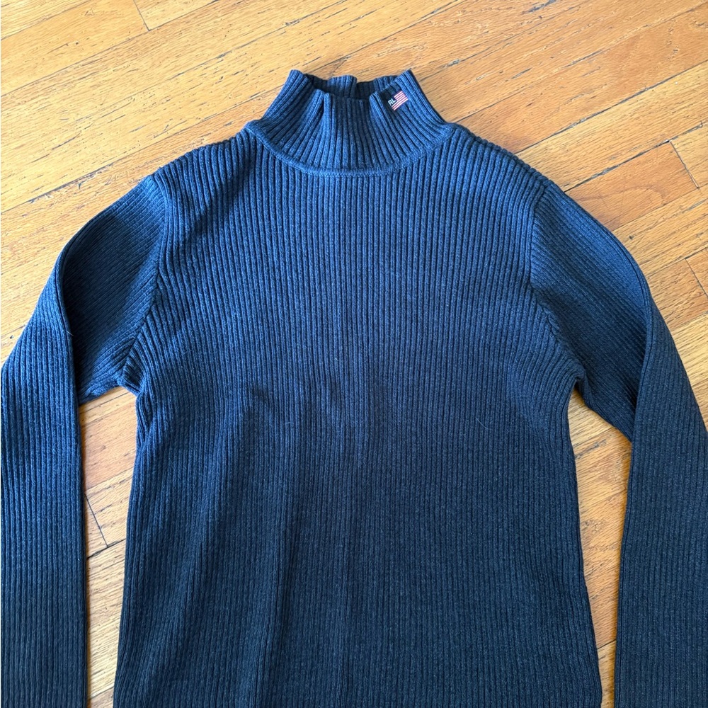 Ladies vintage knit polo turtleneck